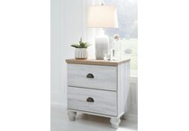 haven bay two tone nightstand   