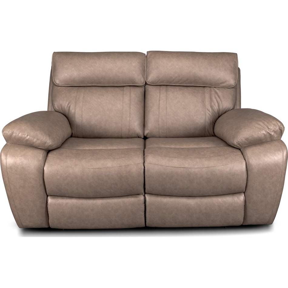 hazelnut stokes toffee reclining loveseat   