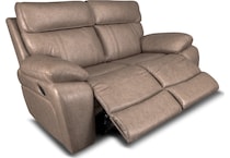 hazelnut stokes toffee reclining loveseat   