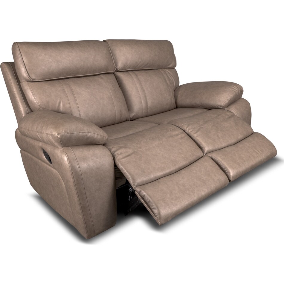 hazelnut stokes toffee reclining loveseat   