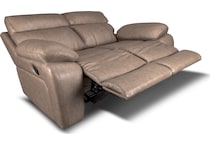 hazelnut stokes toffee reclining loveseat   