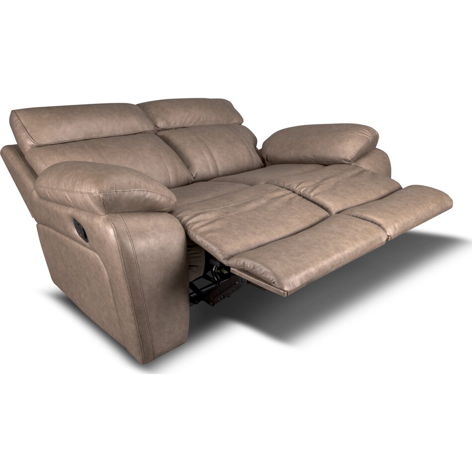 hazelnut stokes toffee reclining loveseat   