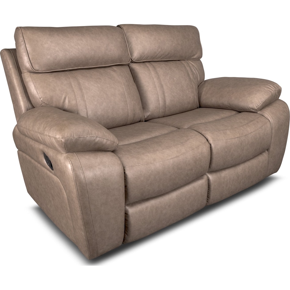 hazelnut stokes toffee reclining loveseat   