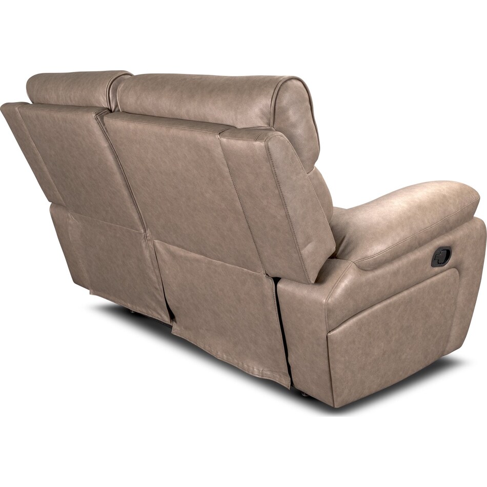 hazelnut stokes toffee reclining loveseat   