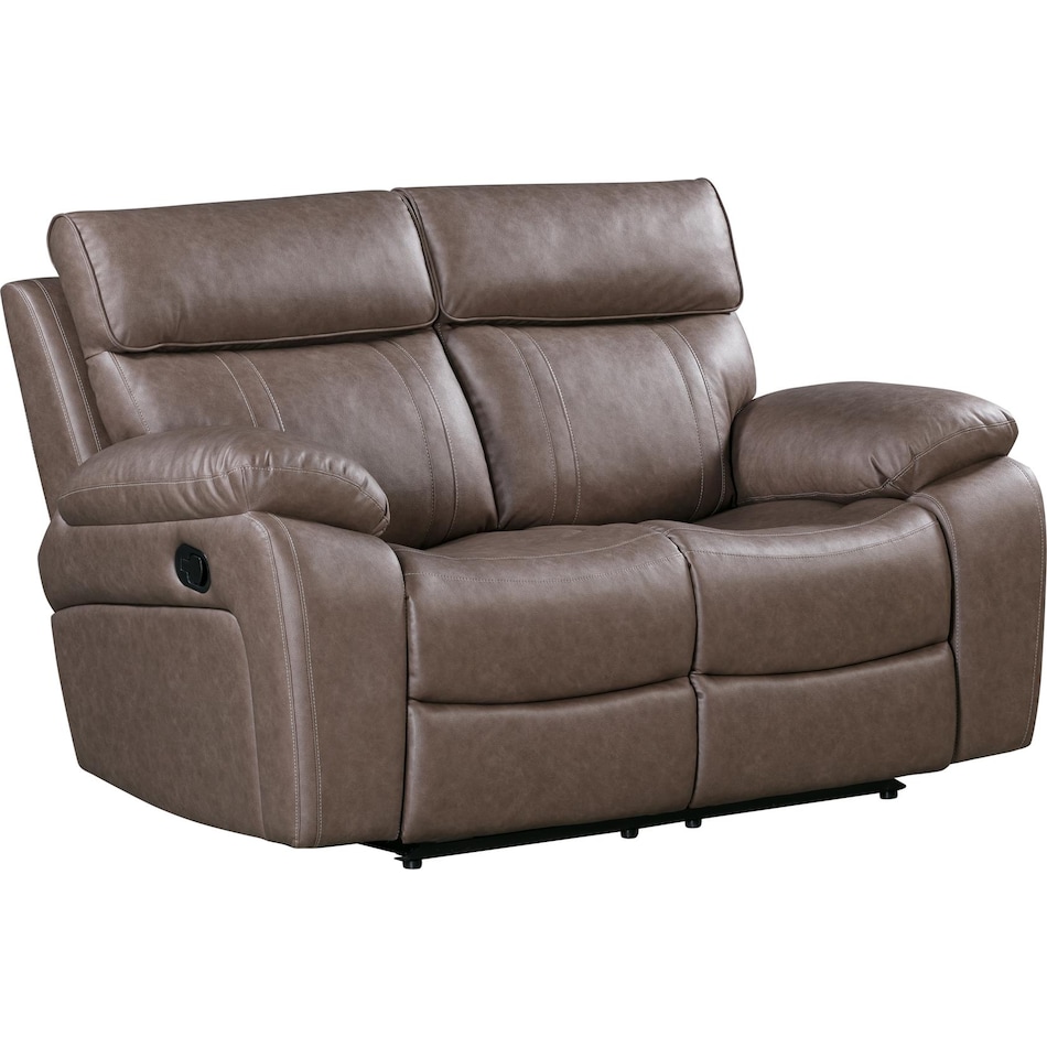 hazelnut stokes toffee reclining sofa   