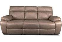 hazelnut stokes toffee reclining sofa   