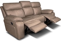 hazelnut stokes toffee reclining sofa   