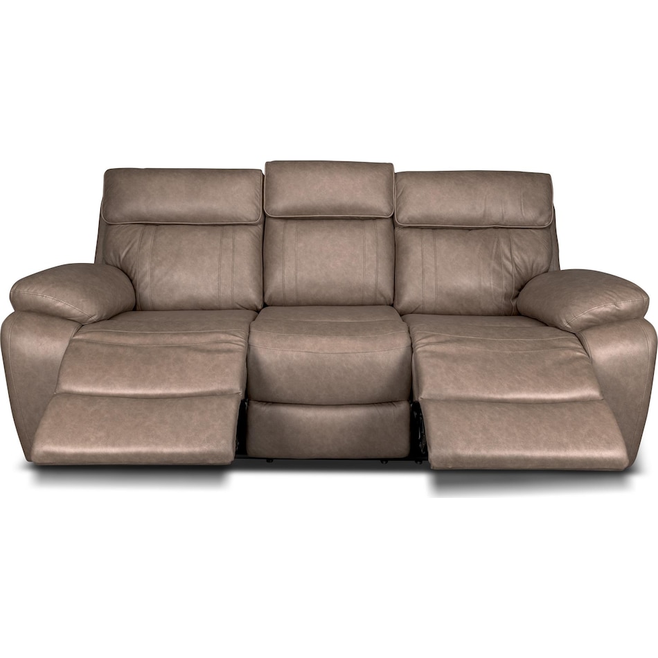 hazelnut stokes toffee reclining sofa   