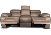 hazelnut stokes toffee reclining sofa   