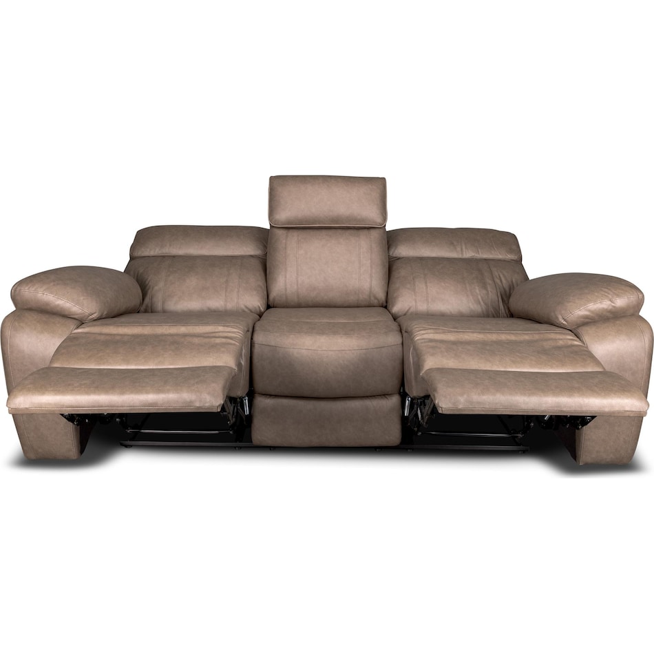 hazelnut stokes toffee reclining sofa   