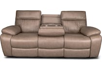 hazelnut stokes toffee reclining sofa   
