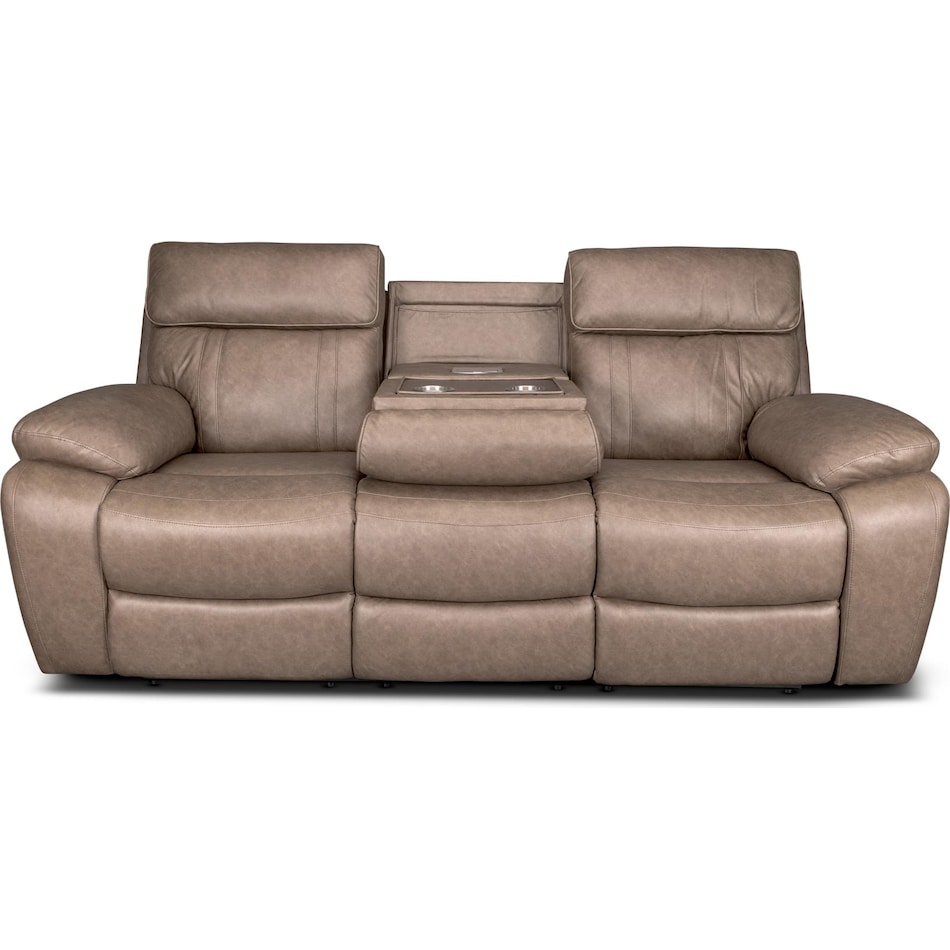 hazelnut stokes toffee reclining sofa   