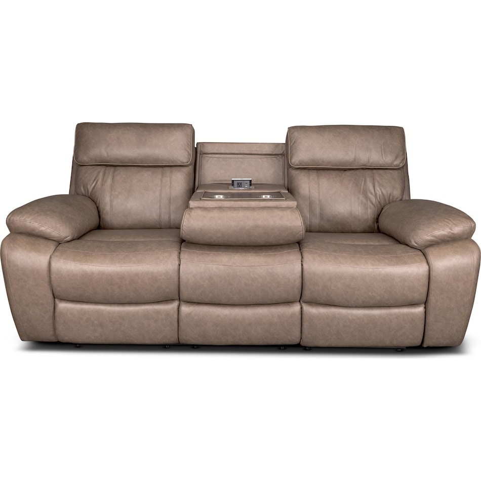 hazelnut stokes toffee reclining sofa   