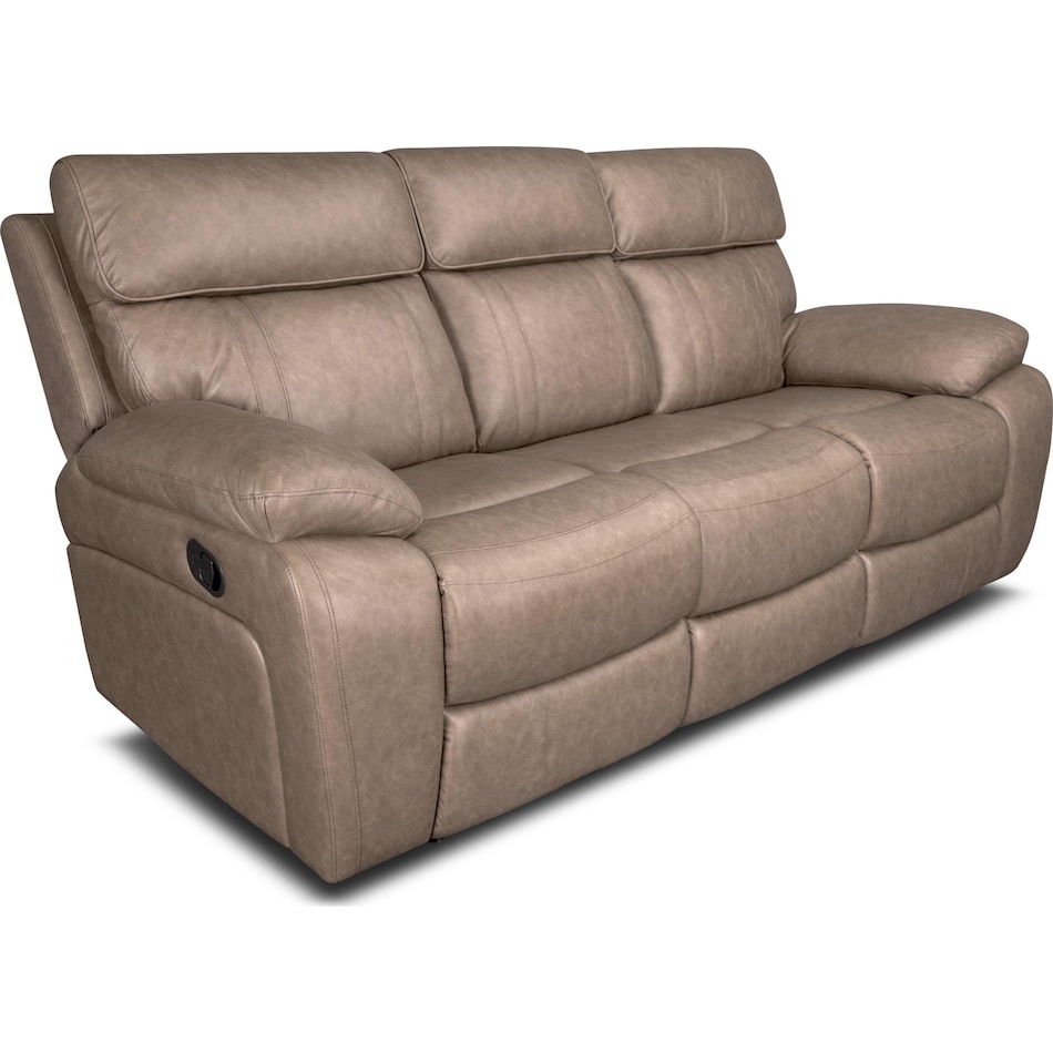 hazelnut stokes toffee reclining sofa   