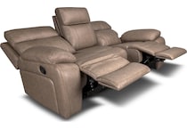 hazelnut stokes toffee reclining sofa   