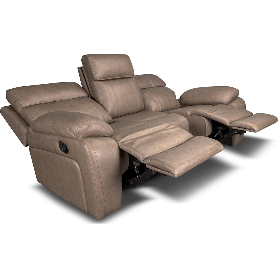 hazelnut stokes toffee reclining sofa   