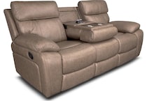 hazelnut stokes toffee reclining sofa   