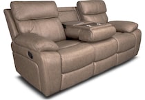 hazelnut stokes toffee reclining sofa   