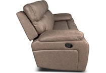 hazelnut stokes toffee reclining sofa   