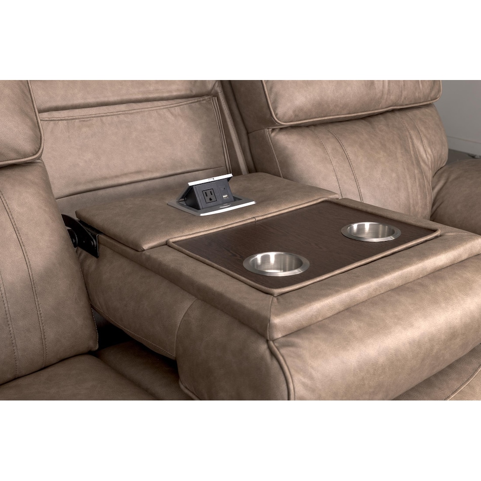 hazelnut stokes toffee reclining sofa   