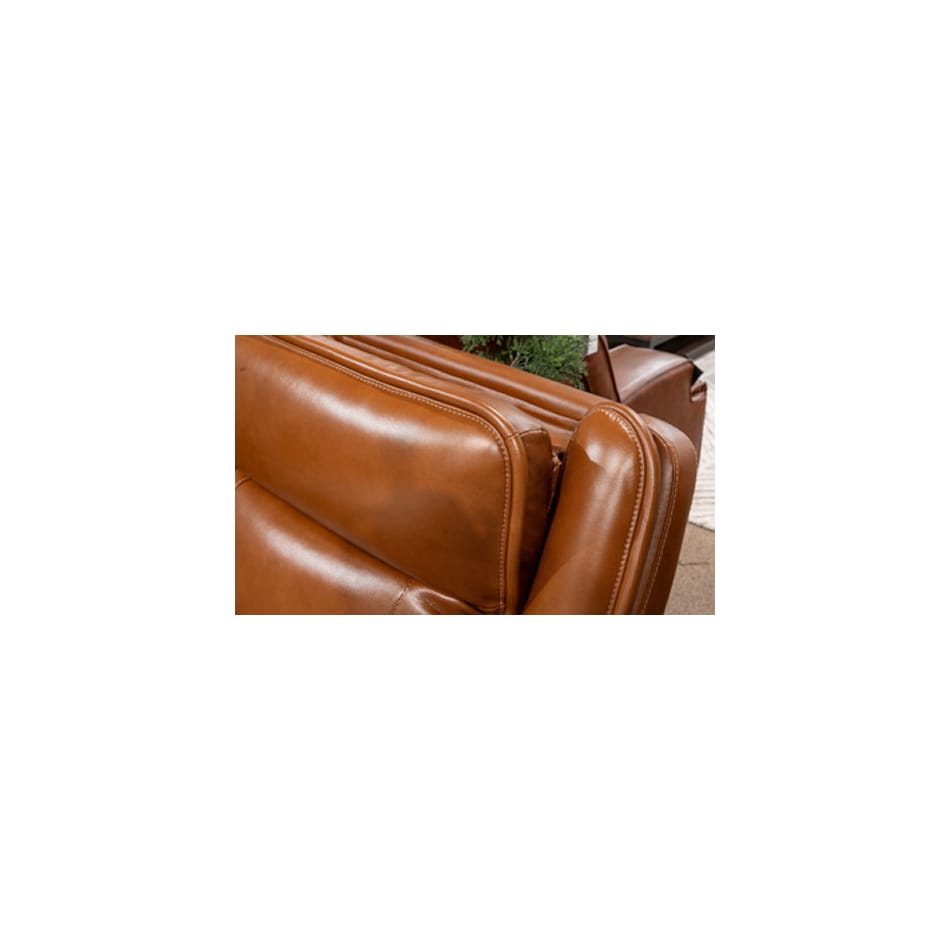 healy pier chocolate power leather reclining console loveseat   