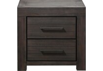 heather dark grey nightstand   