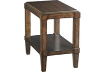 helensburgh brown chairside table   