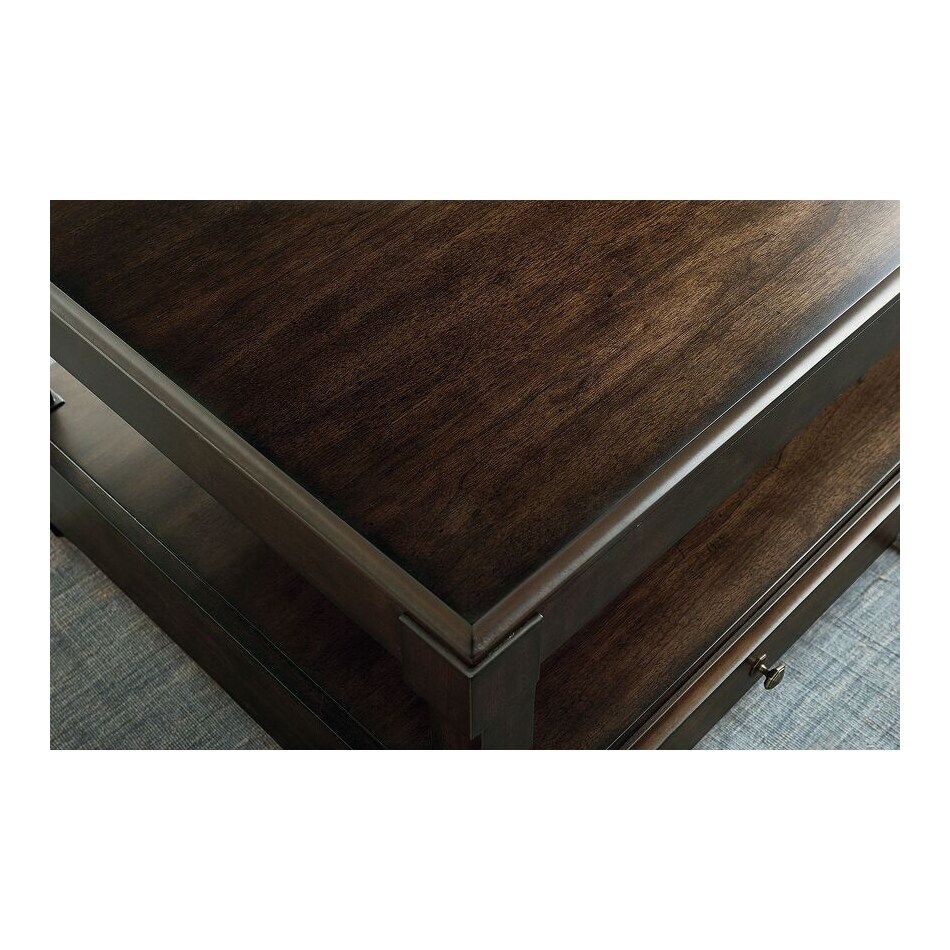 helensburgh brown cktl tbl castered lift top    