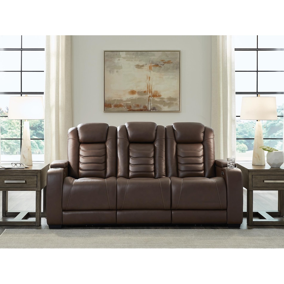 high impact power leather reclining sofa   