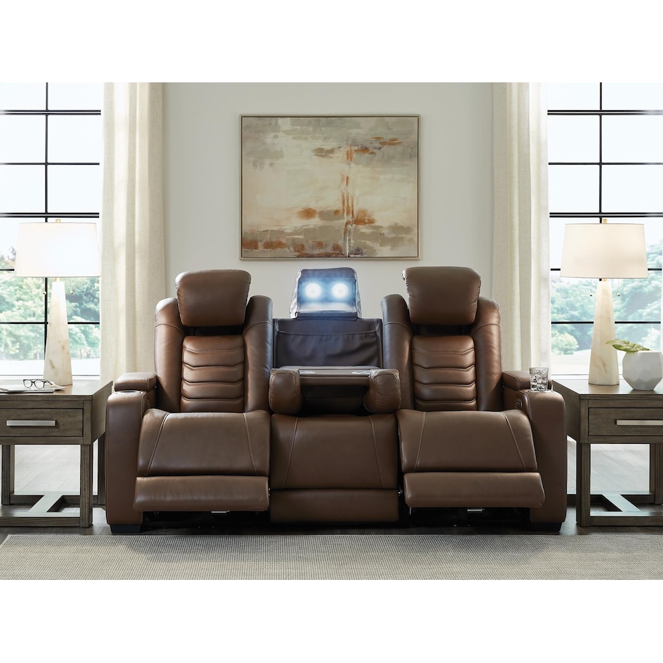 high impact power leather reclining sofa   