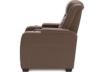 high impact tobacco power leather recliner   