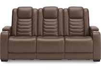 high impact tobacco power leather reclining sofa   