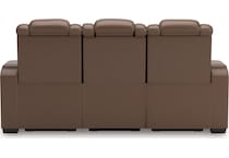 high impact tobacco power leather reclining sofa   