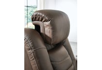 high impact tobacco power leather reclining sofa   