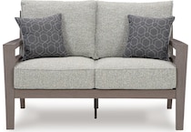 hillside bern gray brown loveseat   