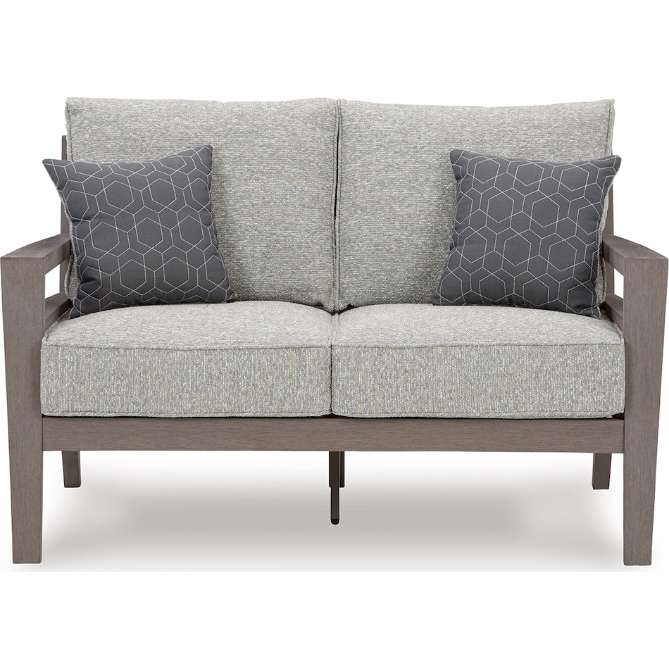 hillside bern gray brown loveseat   