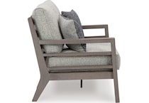 hillside bern gray brown loveseat   