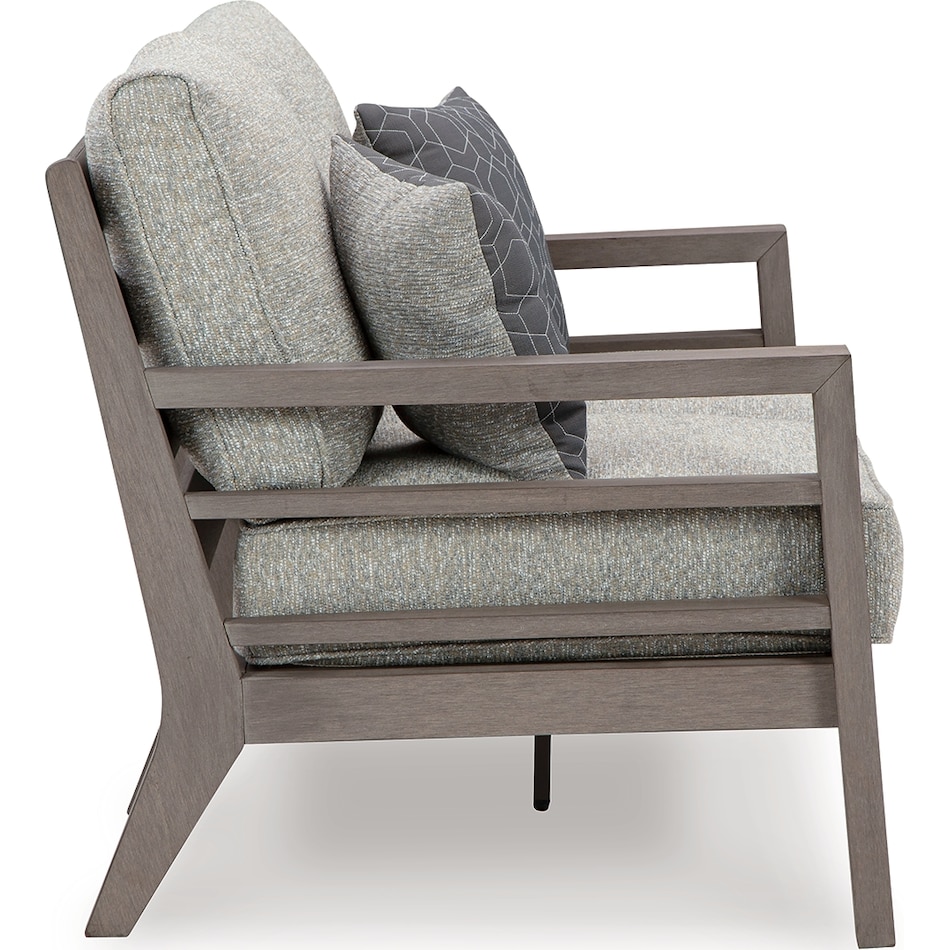 hillside bern gray brown loveseat   