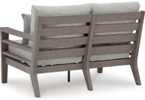 hillside bern gray brown loveseat   