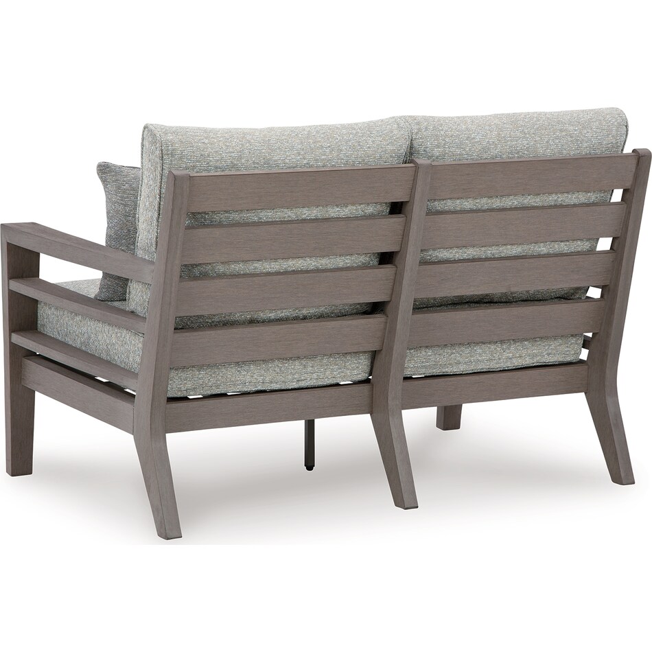 hillside bern gray brown loveseat   
