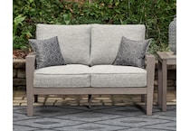 hillside bern gray brown loveseat   