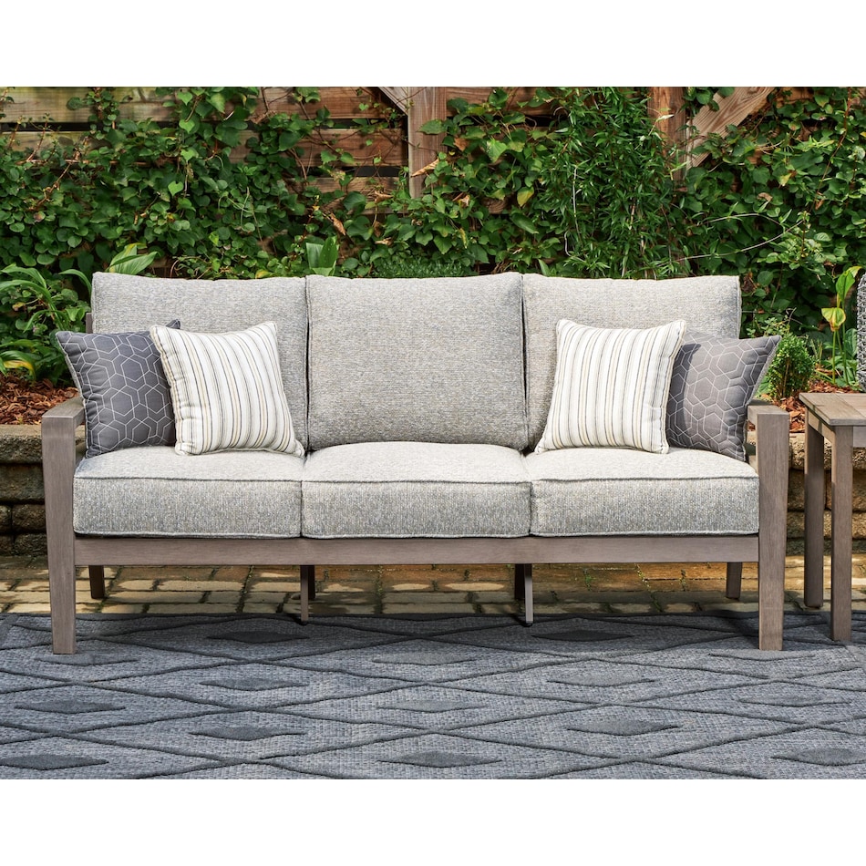 hillside bern gray brown sofa   