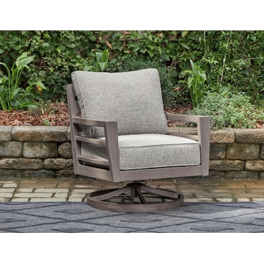 HILLSIDE BARN OUTDOOR SWIVEL LOUNGE WITH CUSHION
