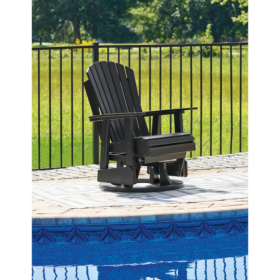 hilton black swivel chair   