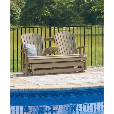 HYLAND WAVE OUTDOOR GLIDER LOVESEAT
