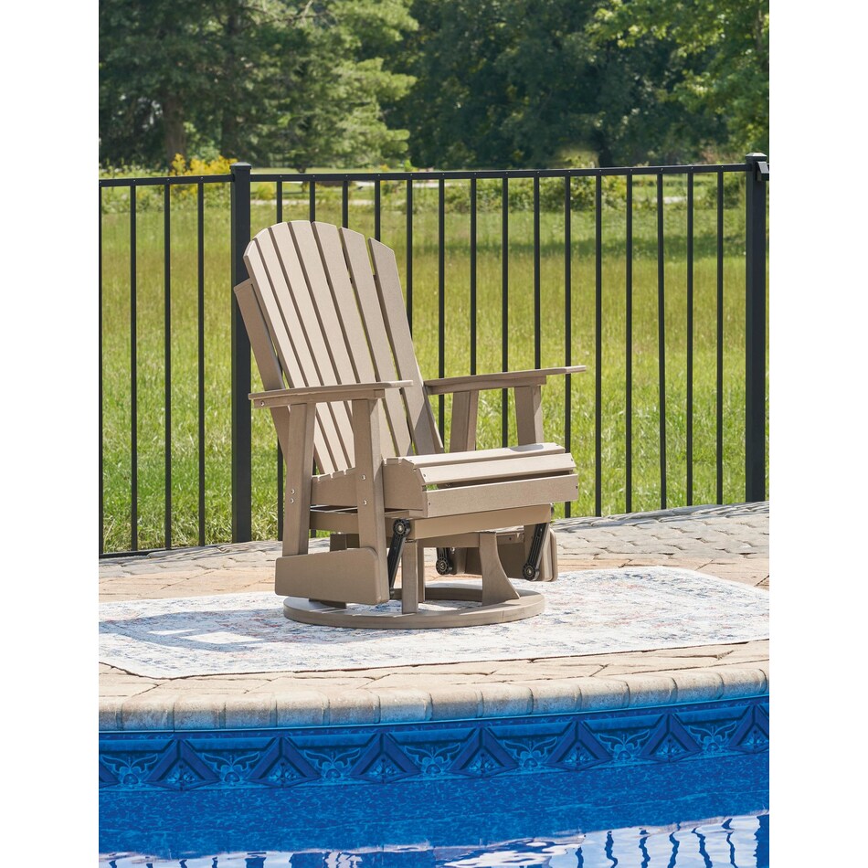 hilton driftwood swivel chair   