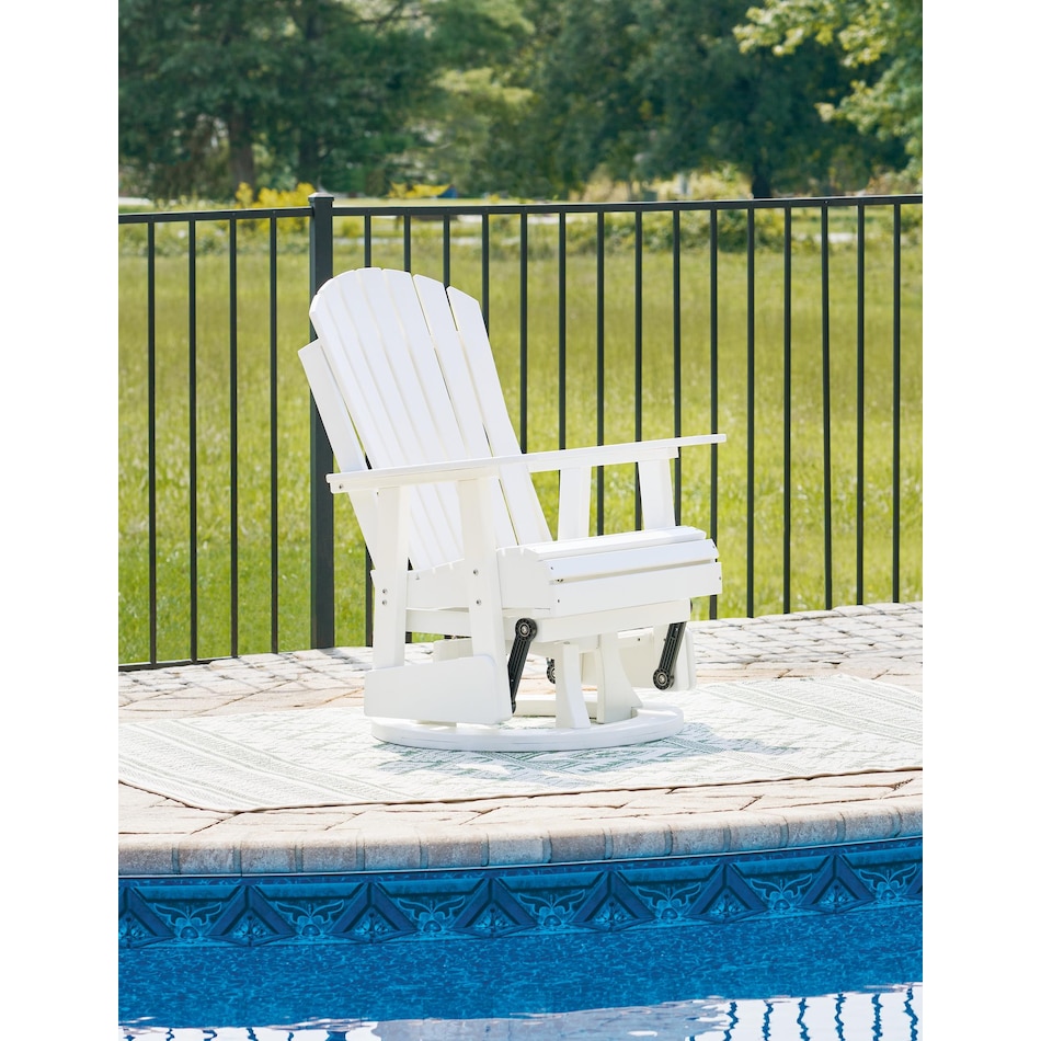 hilton white swivel chair   