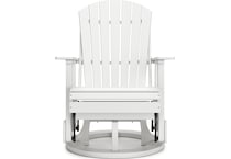 hilton white swivel chair   