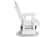 hilton white swivel chair   