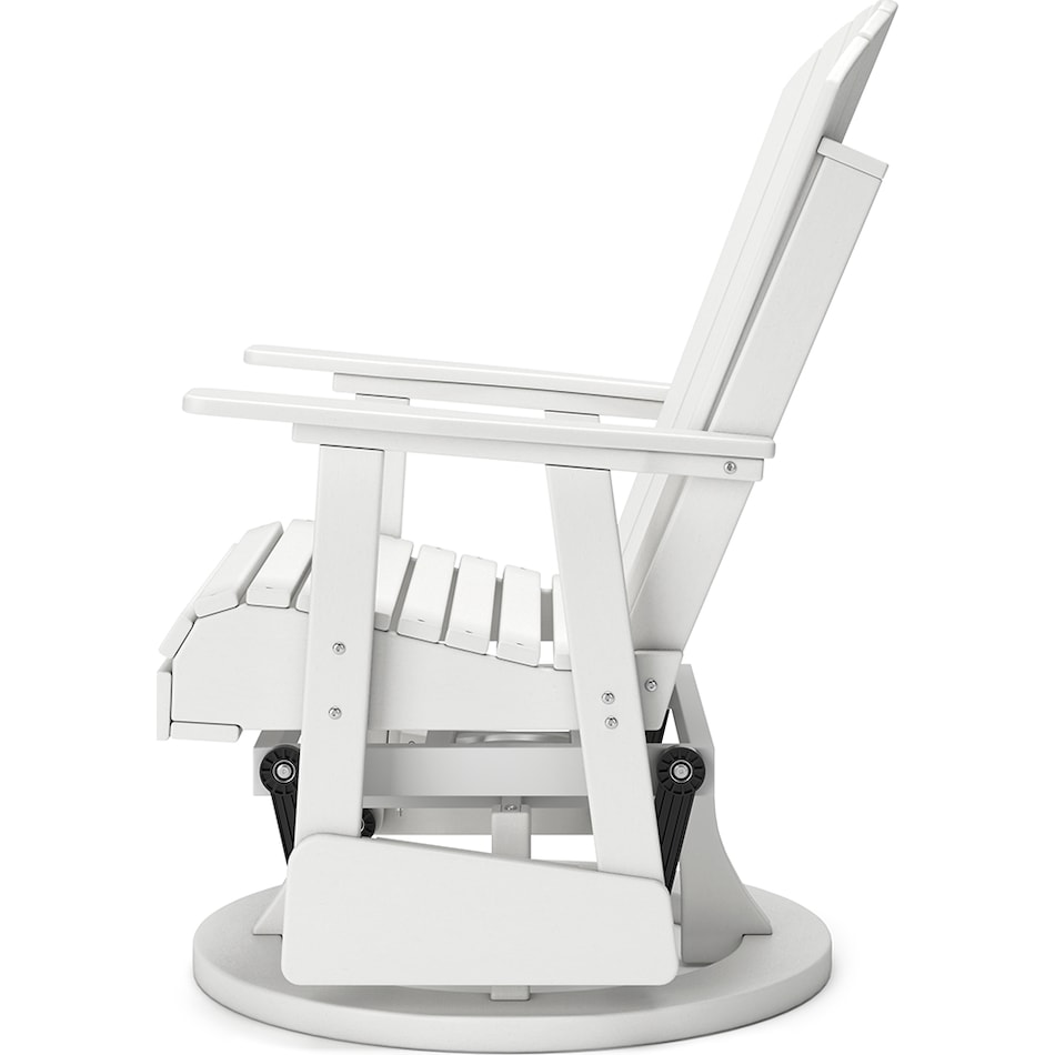 hilton white swivel chair   